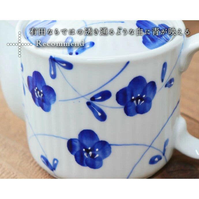 有田燒 藍色小花茶壺 470ml︱附濾網 泡茶壺 茶具