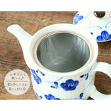 有田燒 藍色小花茶壺 470ml︱附濾網 泡茶壺 茶具