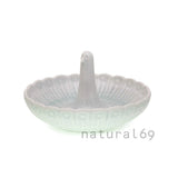 日本製 白山陶器 波佐見燒羽紋戒指盤 | 造型飾品盤 首飾收納盤 展示盤 置物托盤 戒指盤 名片夾