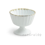 日本製 波佐見燒 和山窯 花邊甜點杯 | 聖代杯 冰淇淋杯 優格杯 布丁杯 陶瓷高腳杯 沙拉小菜碗