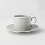 日本製 小田陶器 吉祥紋薄灰咖啡杯盤組 280cc | 咖啡杯組 咖啡杯 茶杯 杯碟組 日本咖啡杯盤組