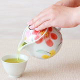 日本製 佐賀 有田燒 手繪花朵茶壺 | 泡茶壺 日本茶壺 花卉茶壺 泡茶 茶具 茶杯 櫻花茶壺 陶瓷茶壺
