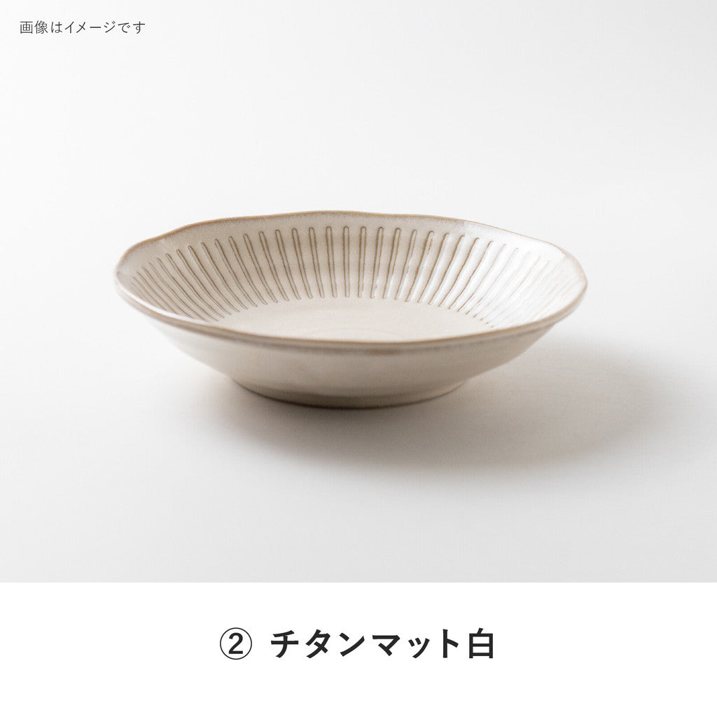 日本製 撥水十草陶瓷餐盤系列 全五種 | 圓盤 深盤 大盤 小碟子 日式盤子 日本製餐盤 十草盤 陶瓷盤