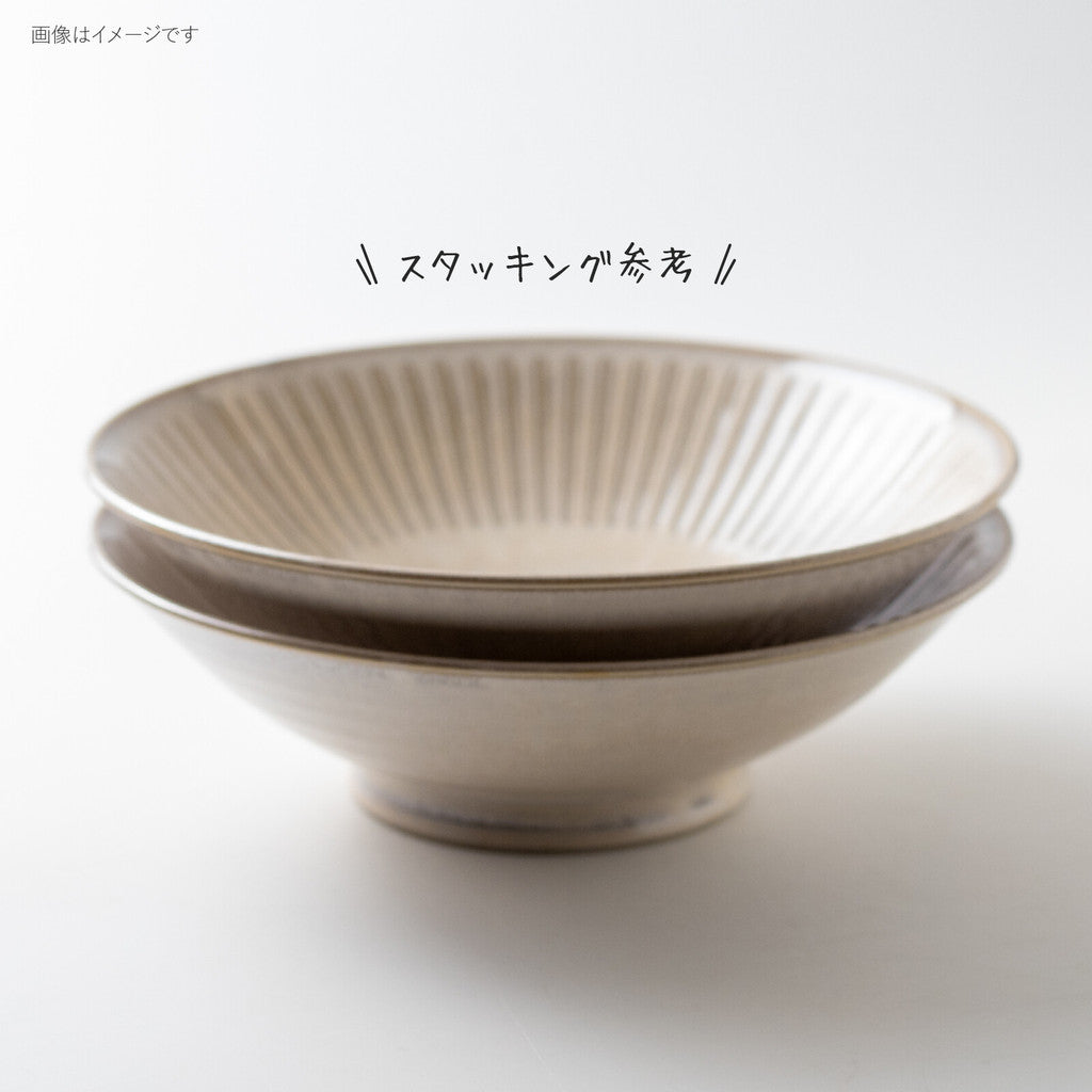 日本製 美濃燒 經典撥水十草陶瓷碗系列 | 十草碗 線條碗 日本製碗 拉麵碗 飯碗 小碟子 多功能碗