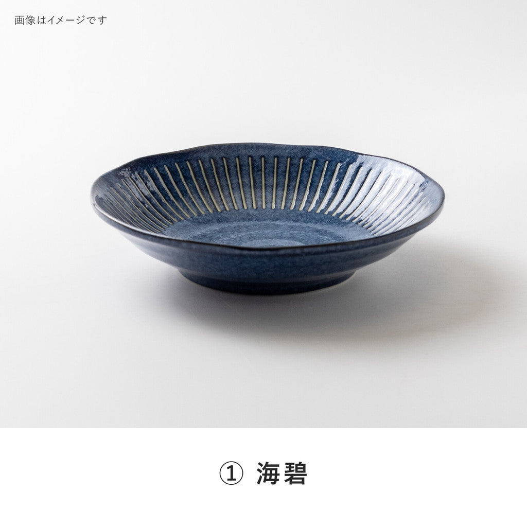 日本製 撥水十草陶瓷餐盤系列 全五種 | 圓盤 深盤 大盤 小碟子 日式盤子 日本製餐盤 十草盤 陶瓷盤