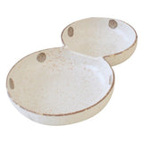 日本製 美濃燒 雪人白唐津分隔盤 | 陶瓷盤 小菜盤 日式小碟子 葫蘆 醬油碟 醬料器皿 拍照道具 沾醬