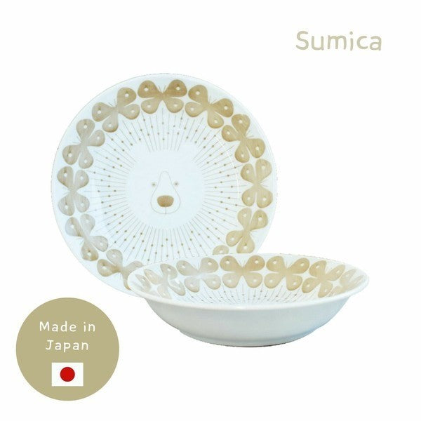 日本製 逸品社 sumica 刺蝟/貓咪/熊/鳥大臉碗盤 | 義大利盤 咖哩碗 陶瓷碗盤 北歐風