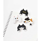 日本 sun-star JITTOME 貓咪造型夾 | 文件夾 手帳夾 收據夾 密封夾