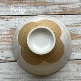 美濃燒 花形陶瓷茶碗︱米色 黑色 小碗 飯碗 對碗 日式餐具