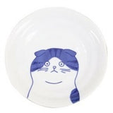 日本製 美濃燒 Shichita 陶瓷貓咪圓盤 16cm | 點心盤 水果盤 沙拉盤 甜點盤 分菜盤