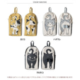日本 AND PACKABLE 貓咪毛絨球收納袋 | 帆布袋 萬用袋 小物包 眼鏡包 純棉