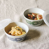 美濃燒 Blossom 陶瓷沙拉碗 附蓋∣3入組 480ml + 260ml 飯碗 日式餐具