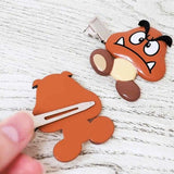 mario 超級瑪利歐瀏海夾 2入組︱髮夾 蘑菇 問號 栗寶寶 造型髮飾