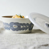 美濃燒 Blossom 陶瓷沙拉碗 附蓋∣3入組 480ml + 260ml 飯碗 日式餐具