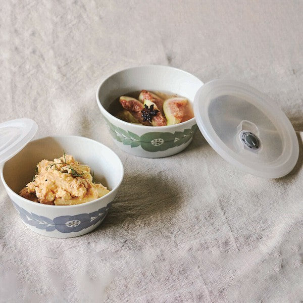 美濃燒 Blossom 陶瓷沙拉碗 附蓋∣3入組 480ml + 260ml 飯碗 日式餐具