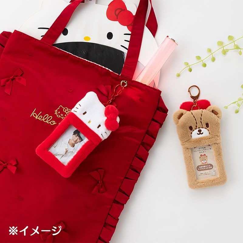 日本限定 三麗鷗 sanrio 絨毛卡套吊飾 | 小卡收納 拍立得 票卡夾 證件套 鑰匙圈