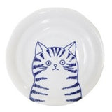 日本製 美濃燒 Shichita 陶瓷貓咪圓盤 16cm | 點心盤 水果盤 沙拉盤 甜點盤 分菜盤