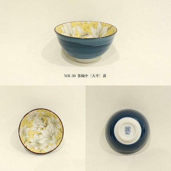 日本製 職人窯燒質感 手繪蓮花紋陶瓷飯碗 | 美濃燒茶碗 和食器 湯碗 丼缽 日本廚房湯碗 陶瓷碗