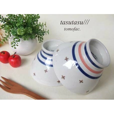 日本製 波佐見燒 tomofac.線條十字飯碗 | 造型碗 飯碗 小碗 家用碗 日式茶碗