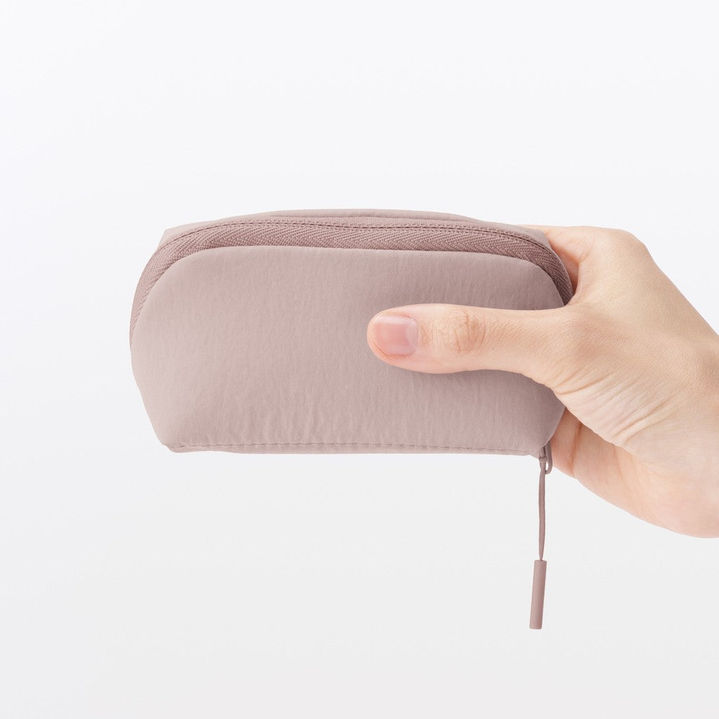 日本 MUJI 無印良品 防潑水化妝包 S/M 黑色 粉色 化妝包大容量 小化妝包 防水化妝包