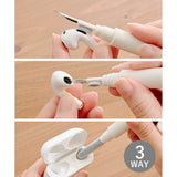 日本 3COINS 3WAY多功能清潔刷 AirPods 耳機盒 手機 相機 縫隙清潔刷