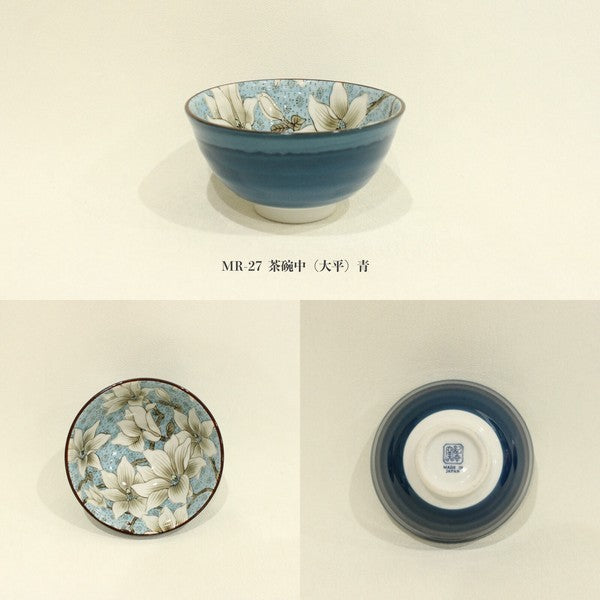 日本製 職人窯燒質感 手繪蓮花紋陶瓷飯碗 | 美濃燒茶碗 和食器 湯碗 丼缽 日本廚房湯碗 陶瓷碗