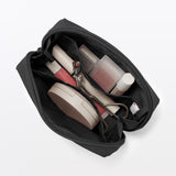 日本 MUJI 無印良品 防潑水化妝包 S/M 黑色 粉色 化妝包大容量 小化妝包 防水化妝包
