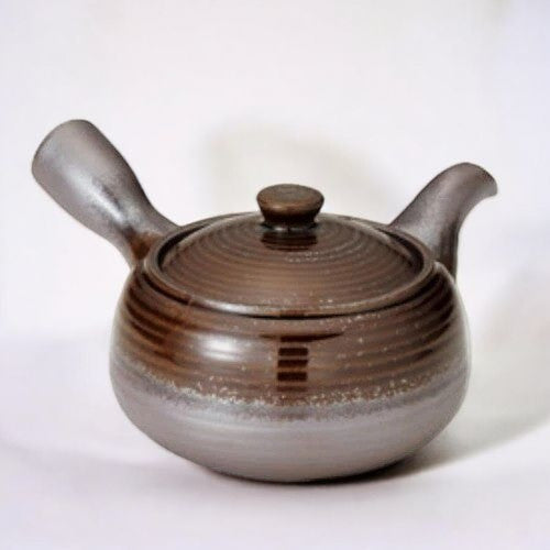 日本製 萬古燒 福型紫釉急須壺 | 陶壺 日本茶壺 泡茶壺 萬古燒茶壺 橫手急須壺