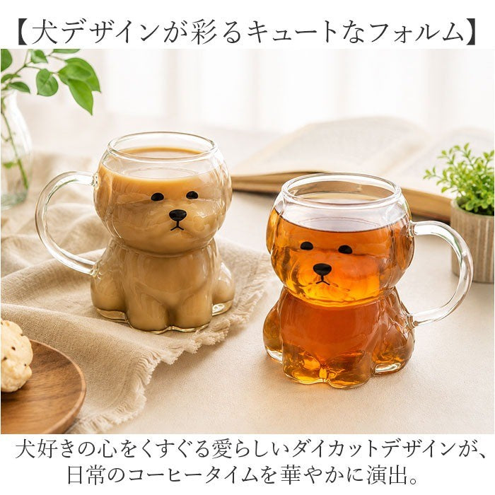 Sunart 超可愛狗狗玻璃杯 | 雪納瑞 貴賓狗 馬克杯 玻璃杯 咖啡 牛奶杯 狗狗杯子