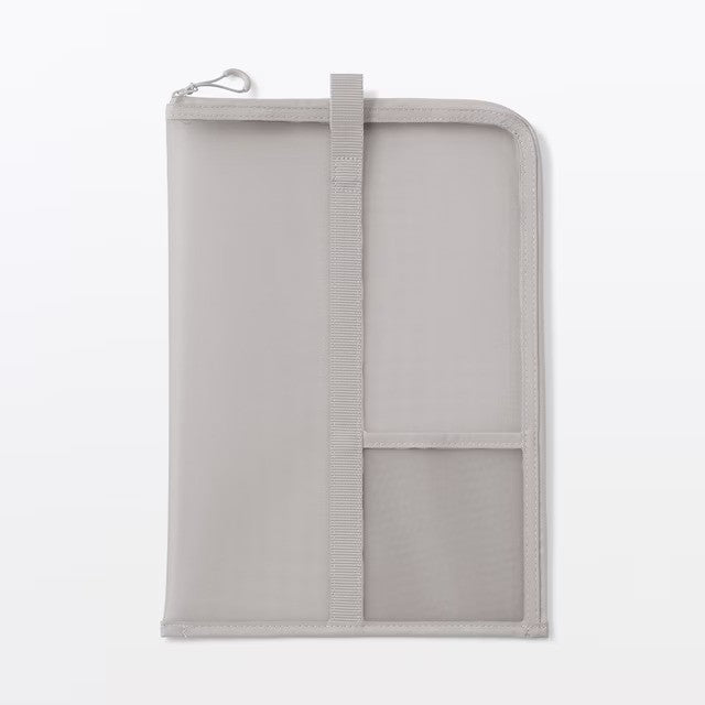 日本 無印良品 網格尼龍A4收納袋 三色 | 資料袋 收納袋 A4文件袋 直式文件袋