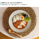 日本製 美濃燒餐盤 深盤 梅花霧感陶瓷盤 | 質感餐盤 家常料理 甜點盤