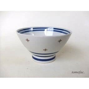 日本製 波佐見燒 tomofac.線條十字飯碗 | 造型碗 飯碗 小碗 家用碗 日式茶碗