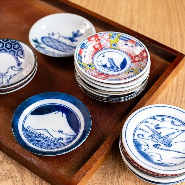 日本製 美濃燒 江戶恐龍 小碟子 筷架 | 熱銷豆皿 醬料碟 點心盤 可愛恐龍碟子