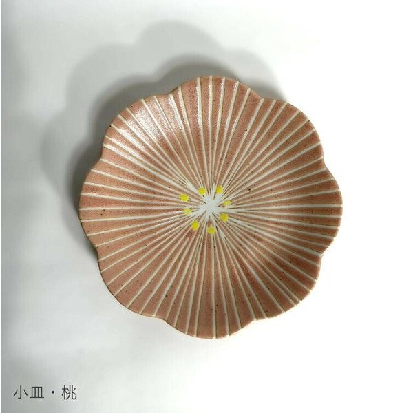 日本製 美濃燒 泥漿描繪技法 陶瓷造型花盤｜日常餐桌陶瓷小碟 點心碟 甜點碟 小菜碟 盤子 陶瓷盤