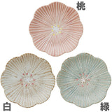 日本製 美濃燒 泥漿描繪技法 陶瓷造型花盤｜日常餐桌陶瓷小碟 點心碟 甜點碟 小菜碟 盤子 陶瓷盤