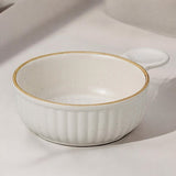 日本製 萬古燒 陶瓷單手焗烤盤 | 陶瓷烤盤 圓形烤盤 焗烤料理 焗烤碗 甜點碗 焗烤麵 烤盤 烘焙