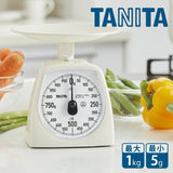 日本製 TANITA 免電池指針式 料理秤1kg 白色｜KA-441 食物磅秤 烘焙磅秤