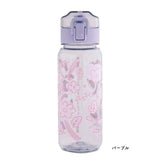 日本 BISQUE 透明可愛彩色花朵水壺520ml｜可冷凍 冷水壺 彈蓋水壺 直飲水壺 透明水壺