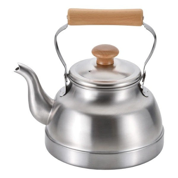 日本製 千歲 木製手柄不鏽鋼茶壺2.7L 可用IH爐&瓦斯爐｜煮茶壺 泡茶壺 IH爐茶壺