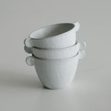 日本製 美濃燒 北歐簡約條紋甜點杯 | 優格杯 水果杯 冰淇淋杯 布丁杯 陶瓷杯子 霧面