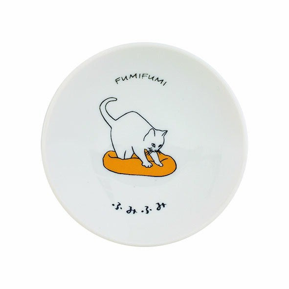 日本製 美濃燒 貓日常小碟9.5cm | 醬料碟 豆皿 沾醬碟 貓咪小皿