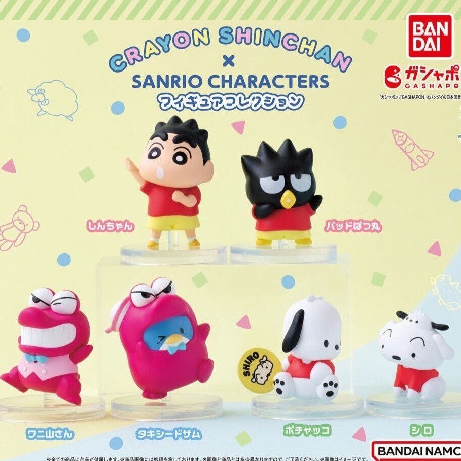 日本 蠟筆小新 x 三麗鷗 Hapidanbui公仔 扭蛋 聯名模型 sanrio