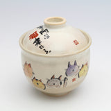 日本製 手繪陶瓷紅色吉祥紋蓋碗 | 蒸蛋碗 甜點碗 茶碗蒸 日本碗 帶蓋碗 湯盅 湯碗 燕窩碗 新年碗盤