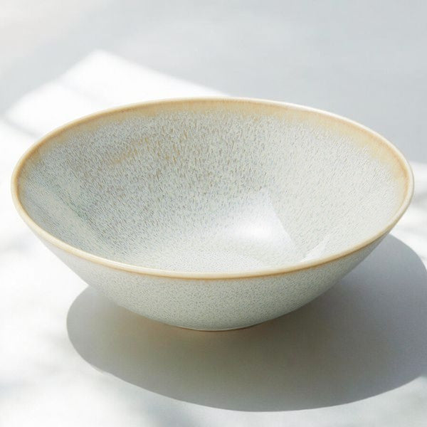 日式碗 日本製 日式雅緻霧白釉陶碗 13.5cm｜美濃燒 陶餐碗 湯碗 飯碗 復古碗 美濃燒碗 日本食具