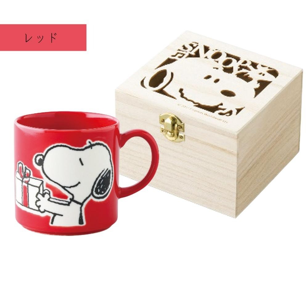 日本製 史努比咖啡杯 精緻木盒裝 350ml snoopy｜陶瓷杯 咖啡杯 兒童水杯