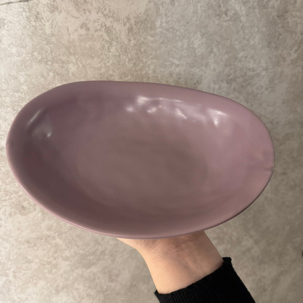 日本製 美濃燒 日系咖啡廳風 橢圓咖哩盤 24cm｜陶瓷盤 沙拉盤 義大利麵盤