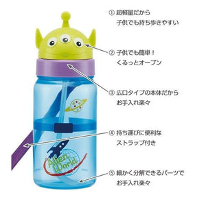 日本 SKATER 三眼怪水壺｜350ml 兒童吸管水壺 學習水壺 - 富士通販
