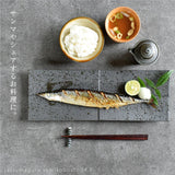 美濃燒 薩摩黑潑墨餐盤︱方盤 長盤 生魚片盤 壽司盤 大盤 擺盤 日式餐具 和食器