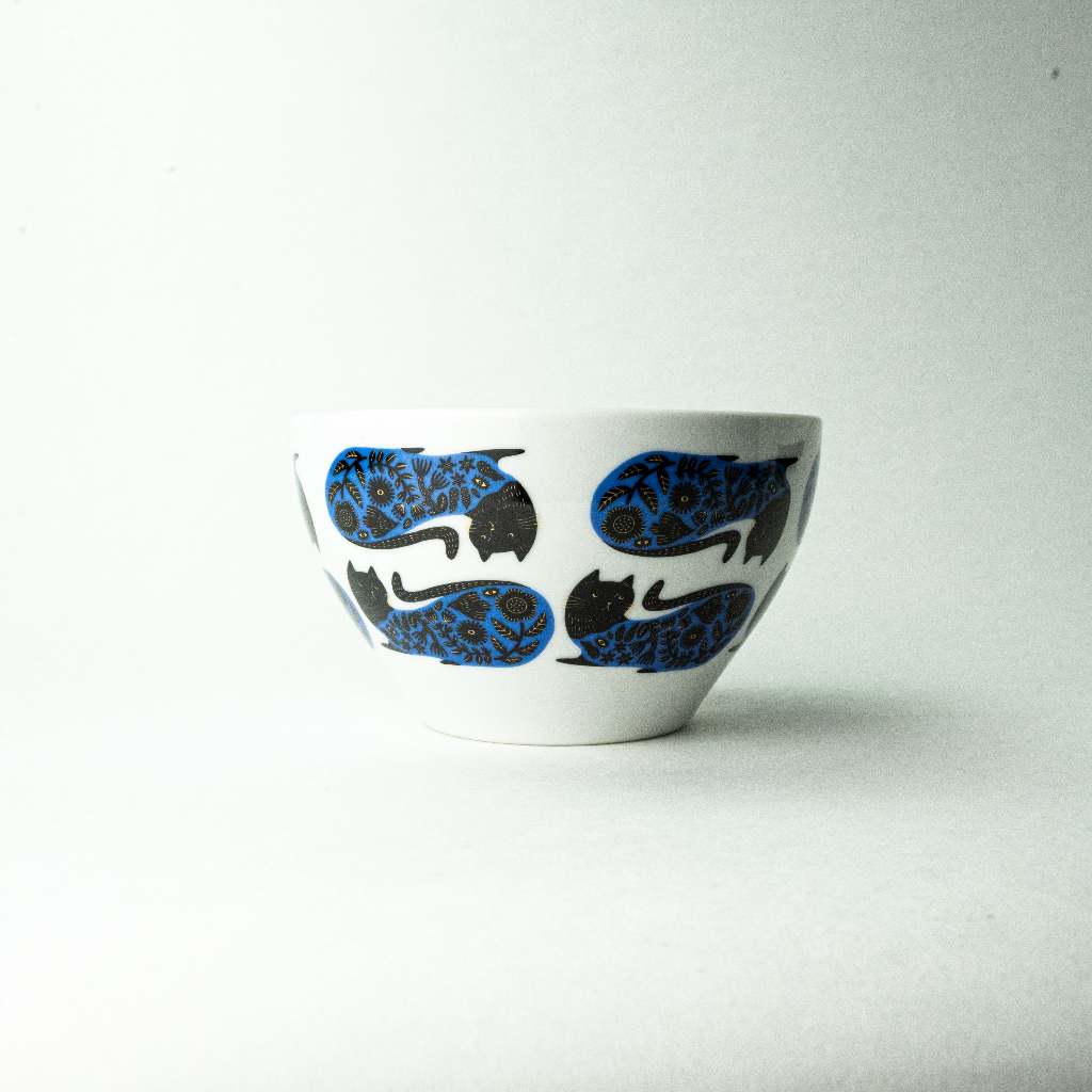 美濃燒 Orie 植物與黑貓 陶瓷餐盤系列︱方盤 沙拉碗 馬克杯 日式餐具