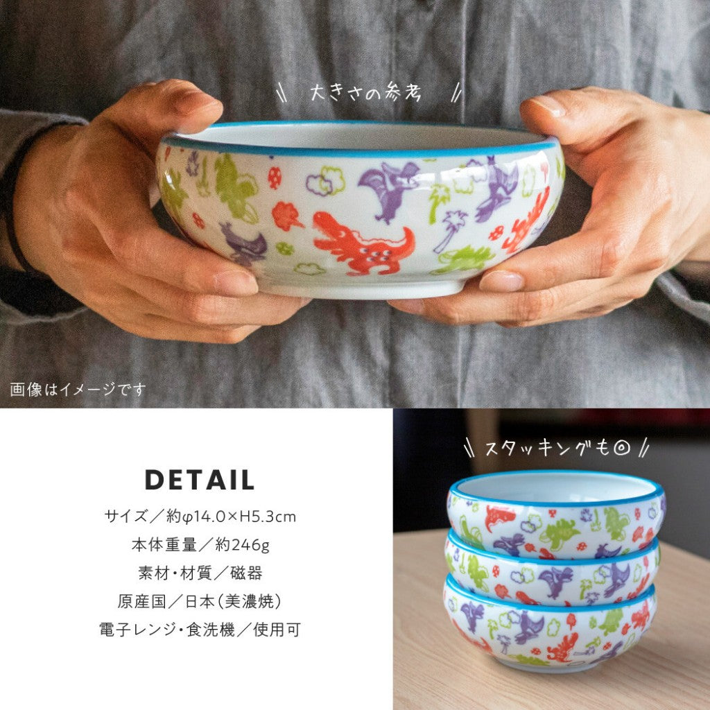 日本製 美濃燒 恐龍餐具 盤子 湯碗 大碗 兒童餐具 恐龍盤 拉麵碗 丼飯碗 湯碗 陶瓷盤